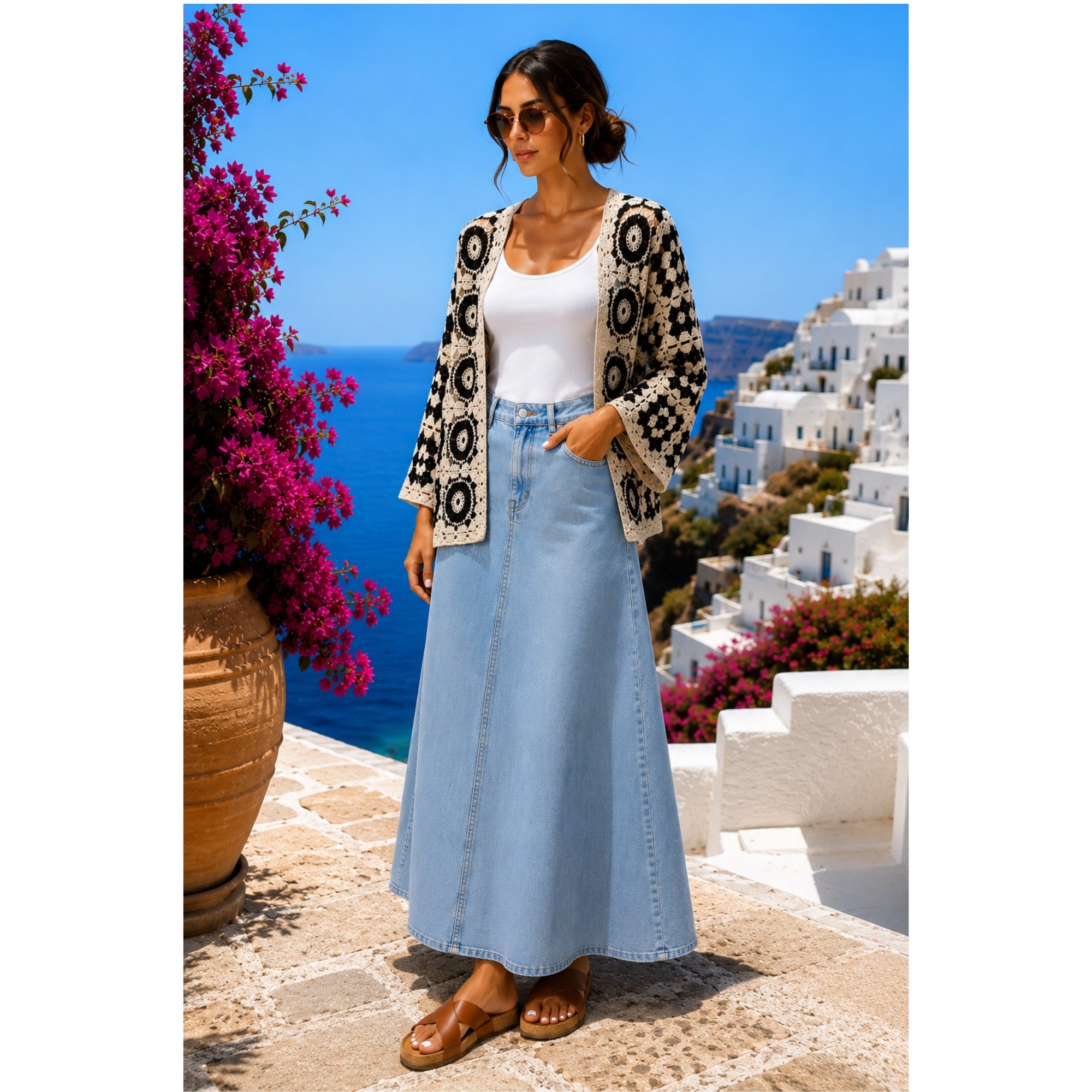 Gilet crochet court