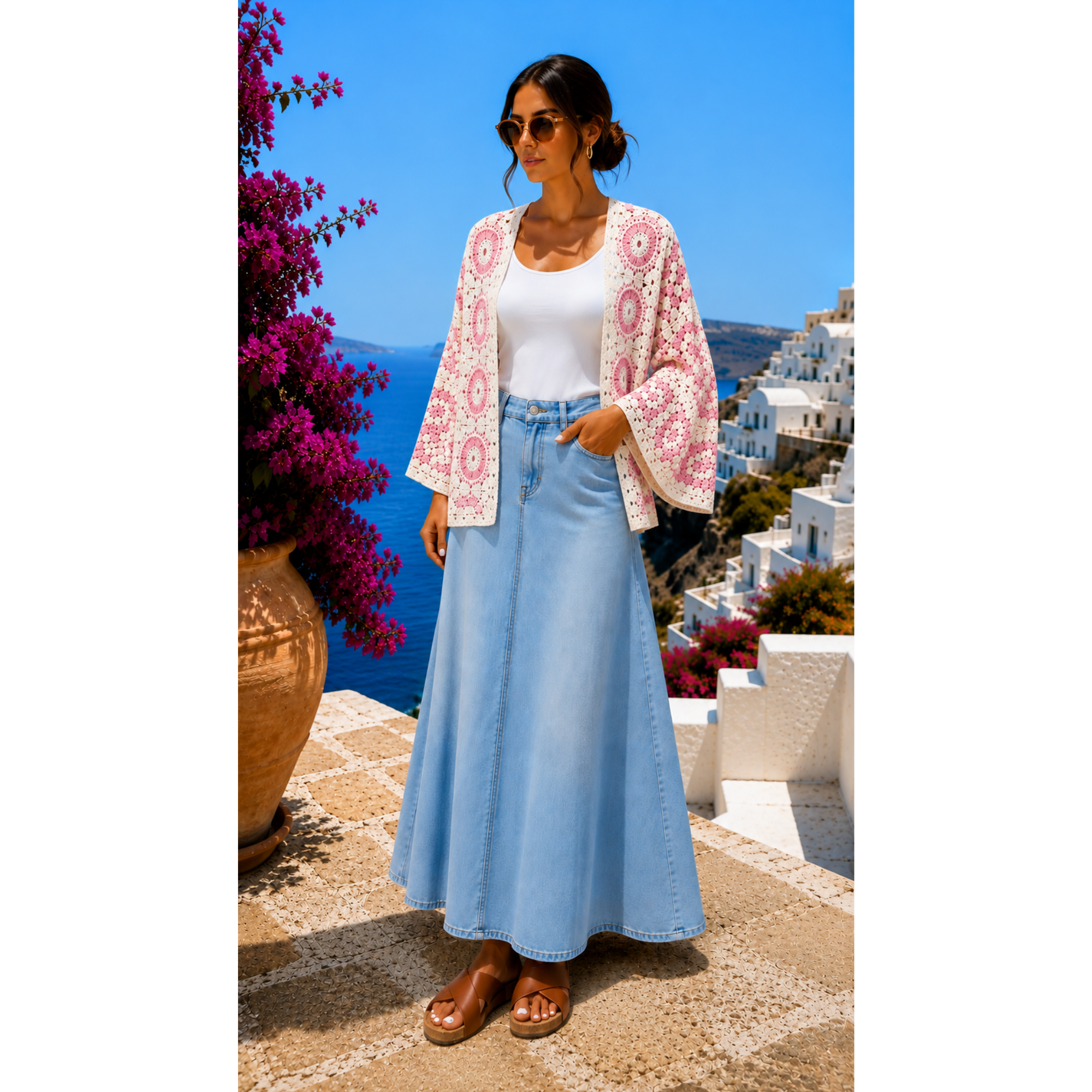 Gilet crochet court