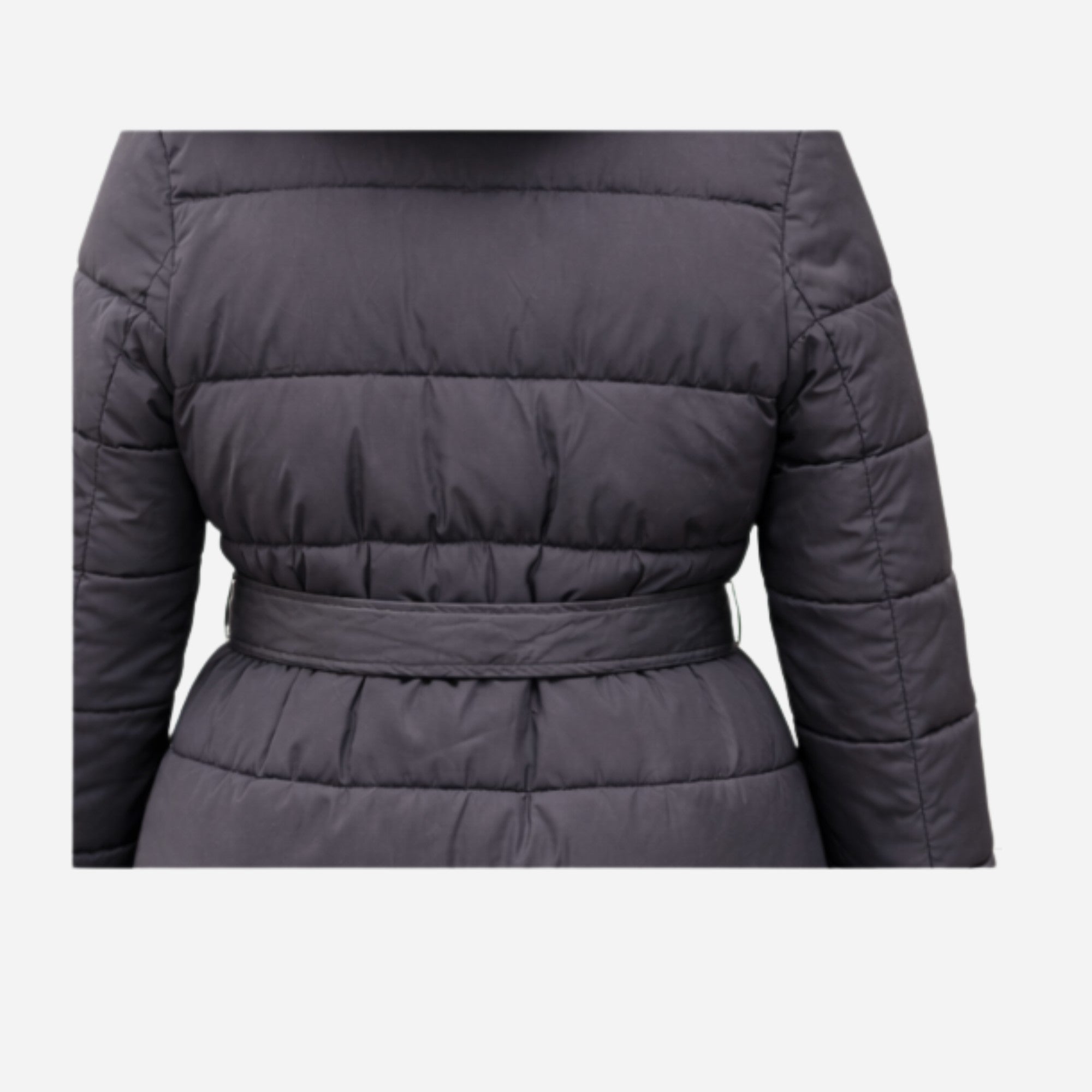 Doudoune femme noire mi-longue à capuche