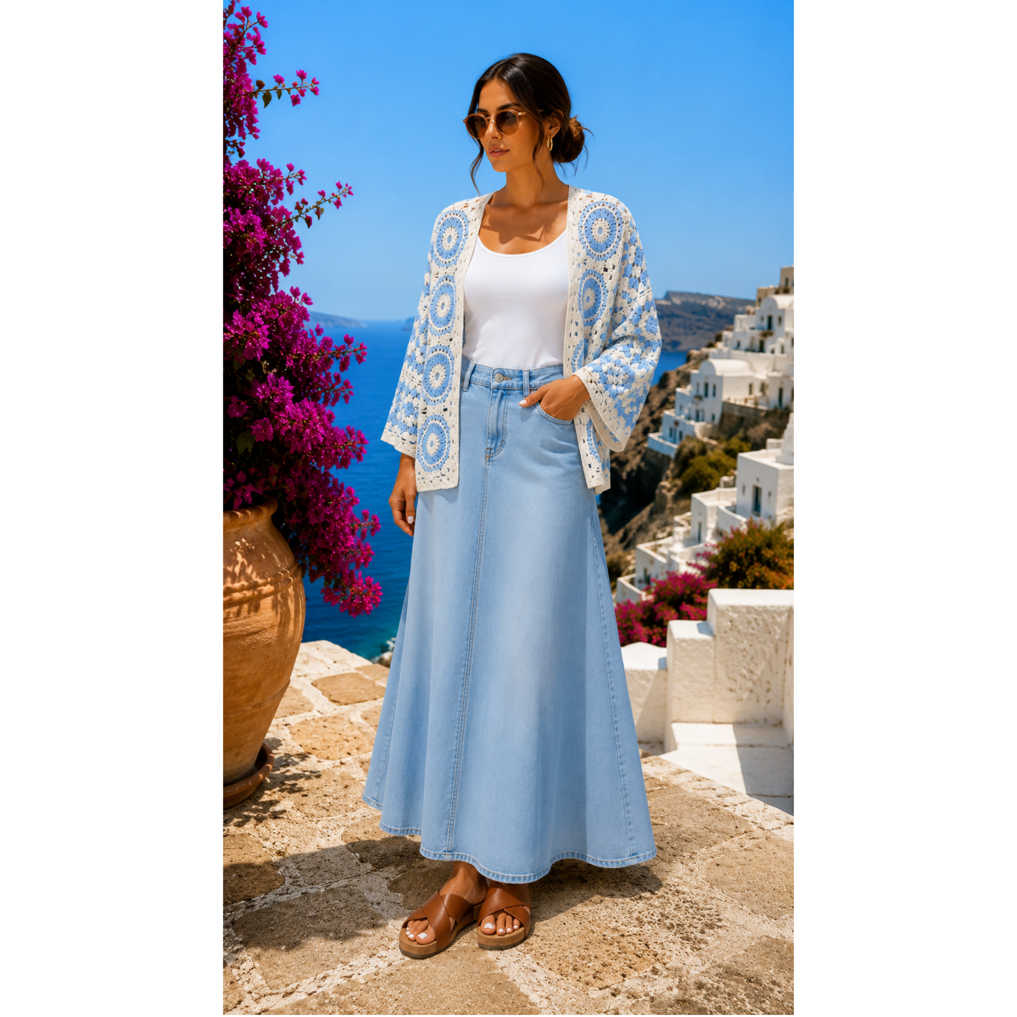 Gilet crochet court