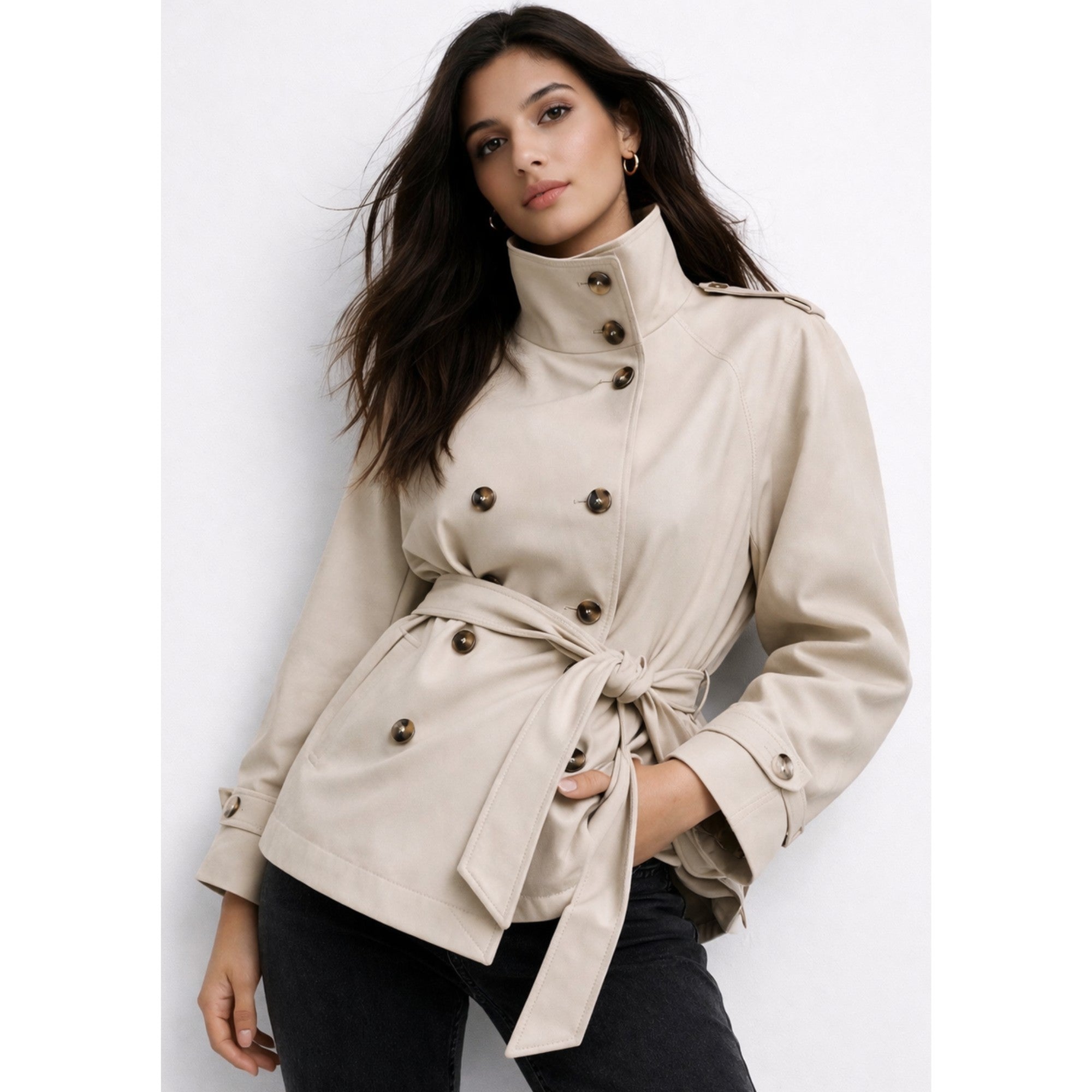 Trench court beige