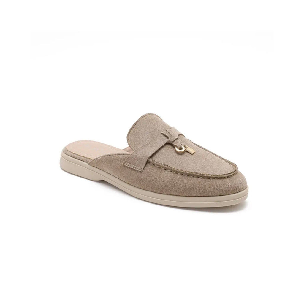 Mules bleu beige