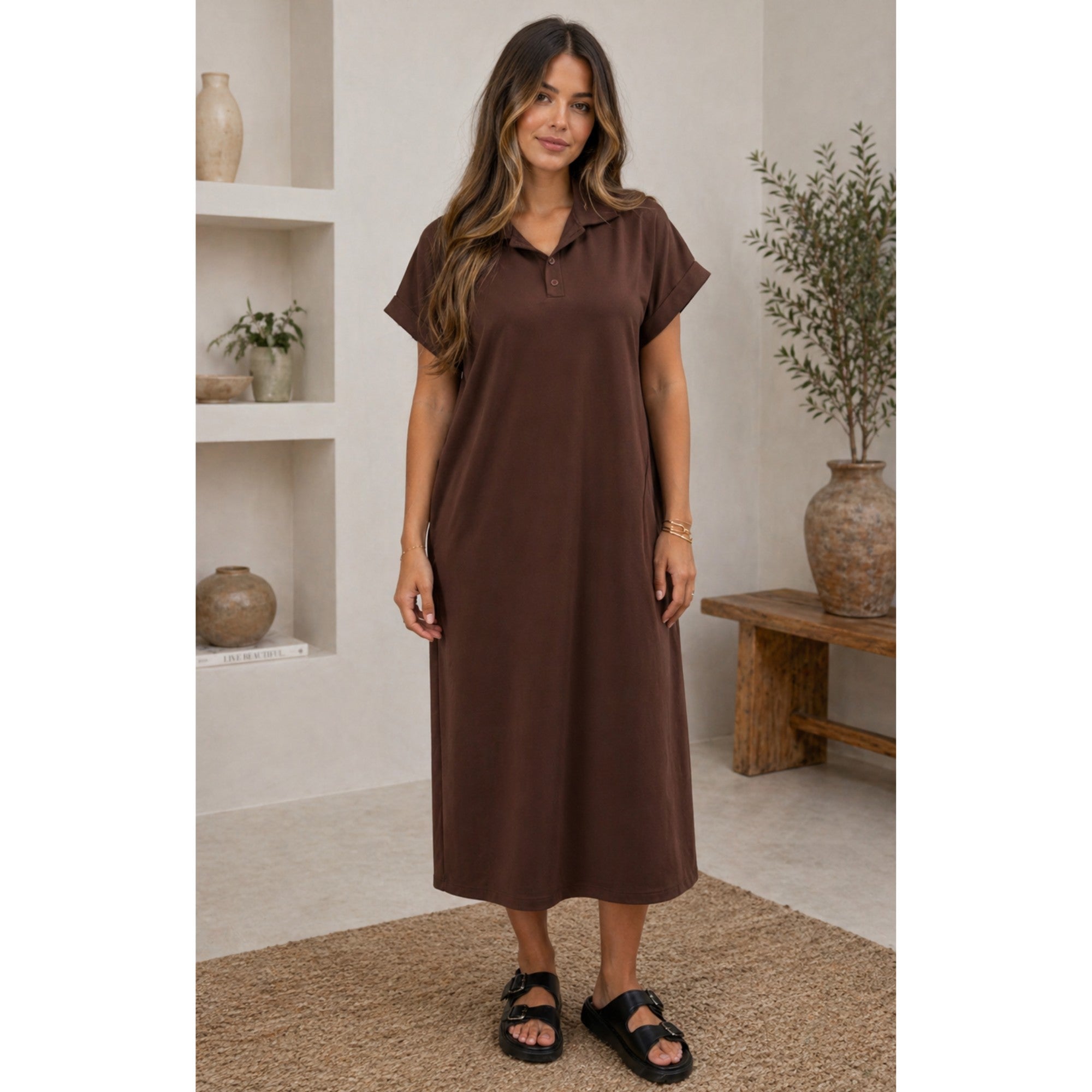 Robe polo fluide