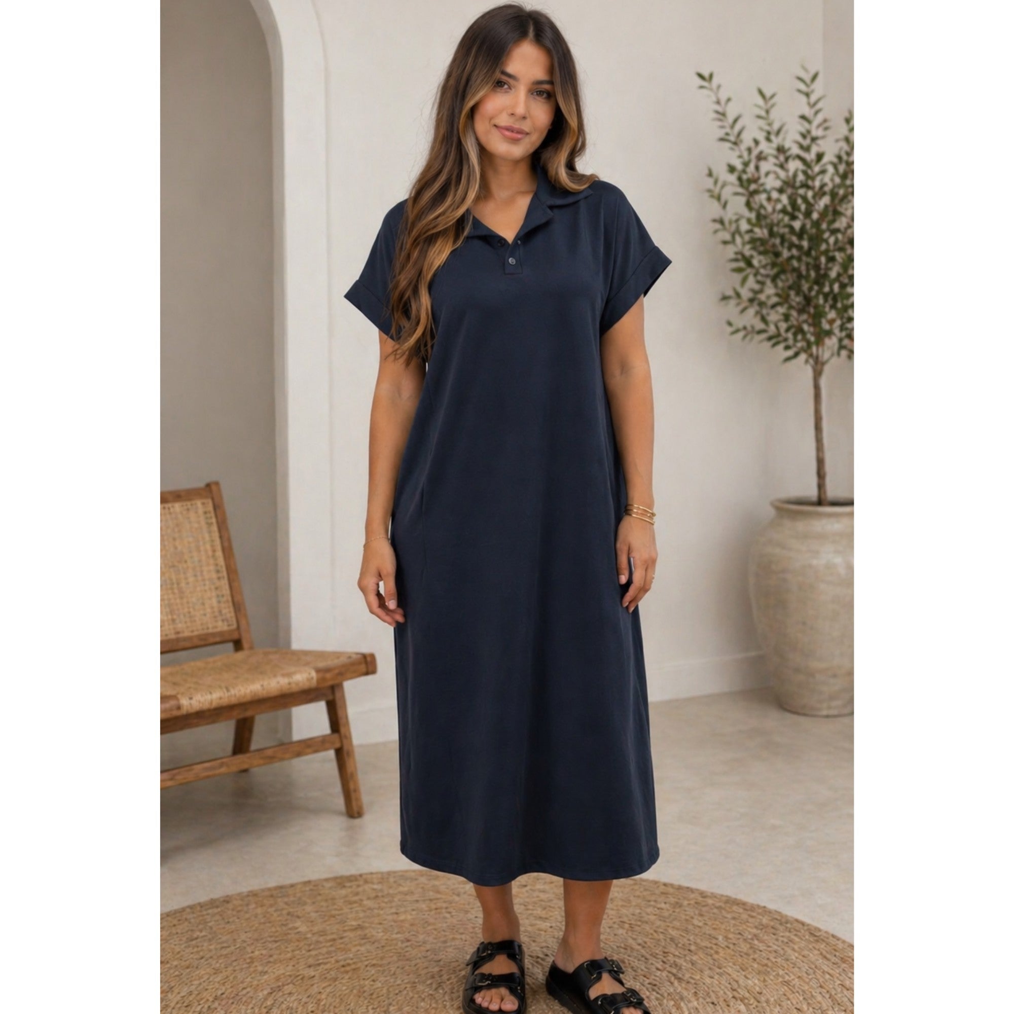 Robe polo fluide