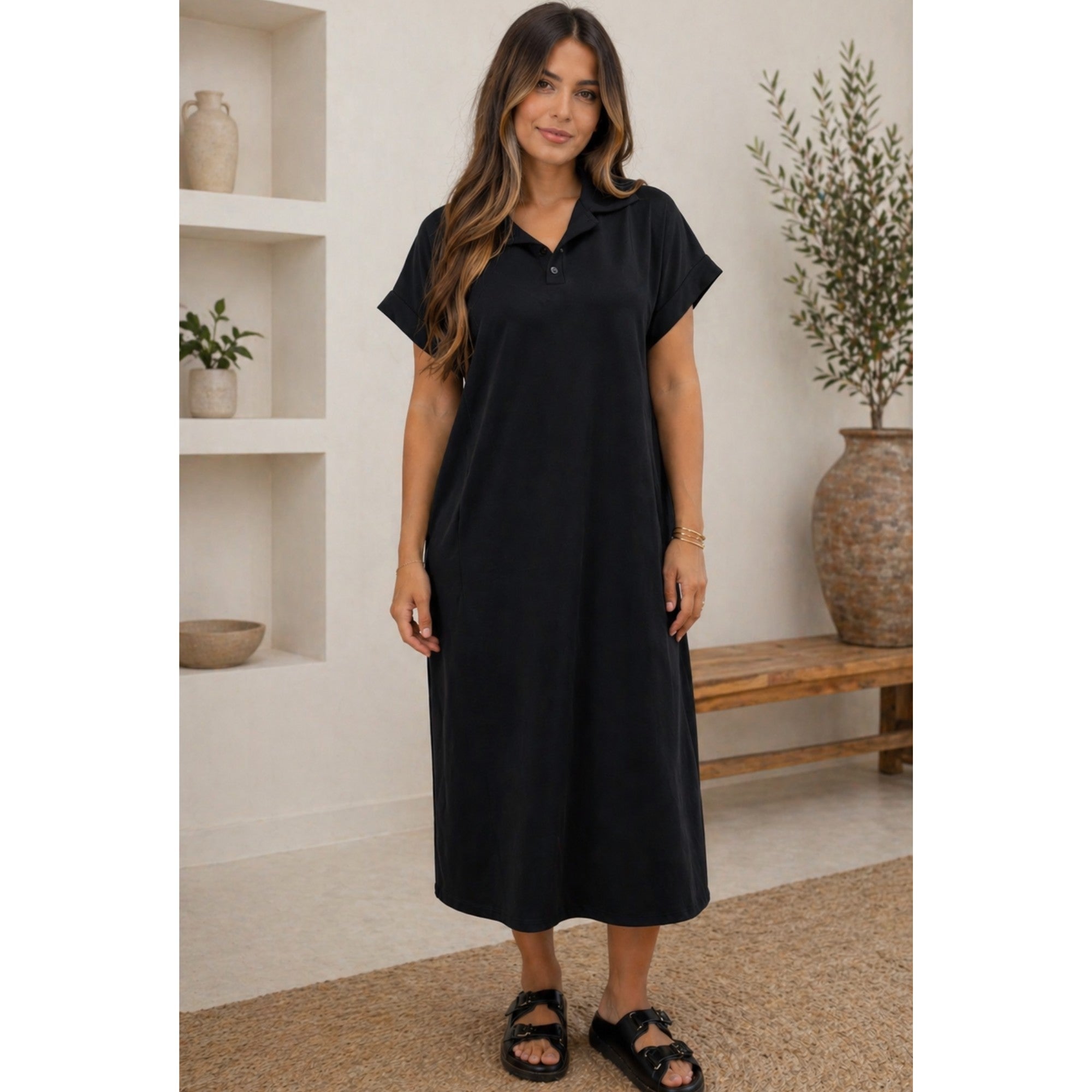 Robe polo fluide
