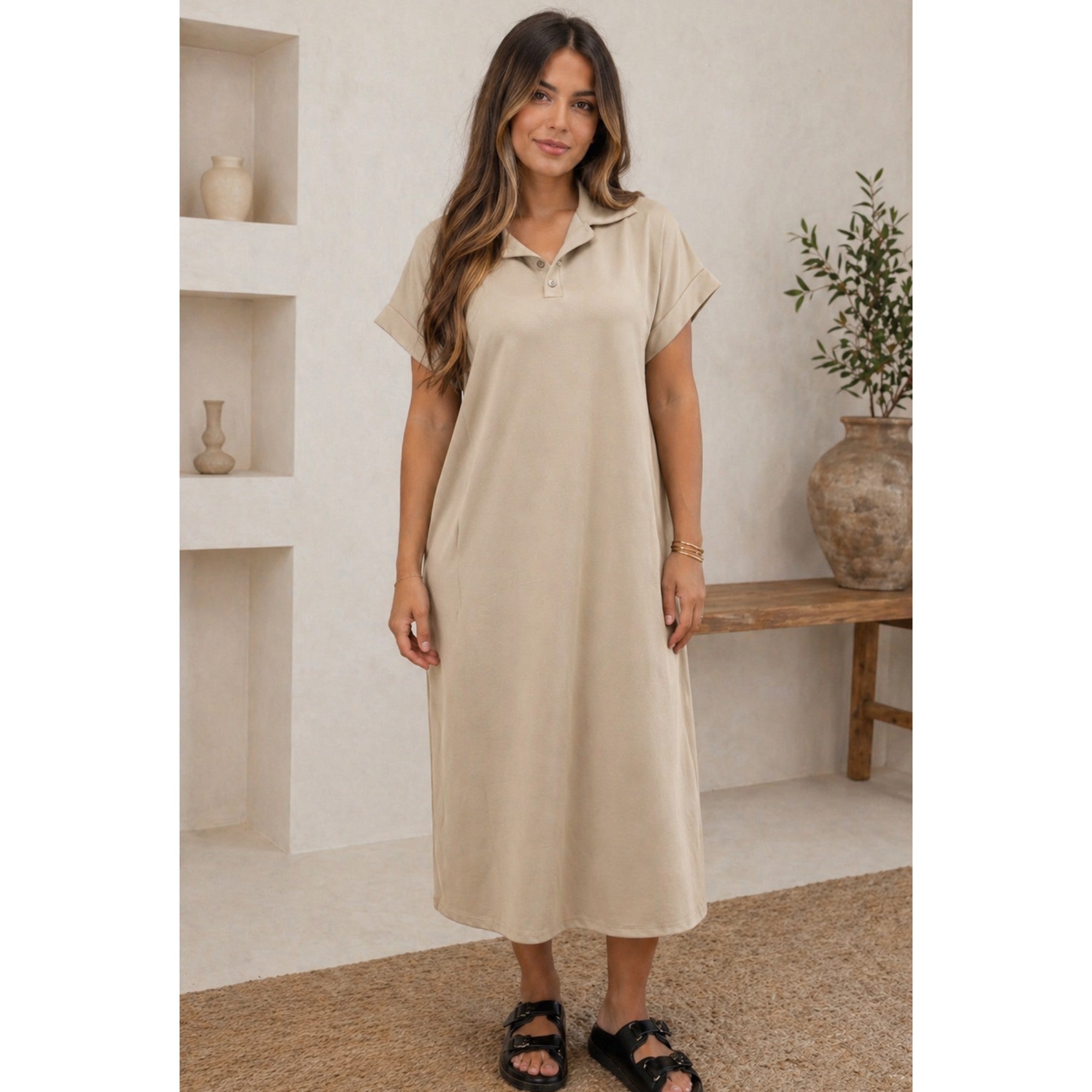 Robe polo fluide