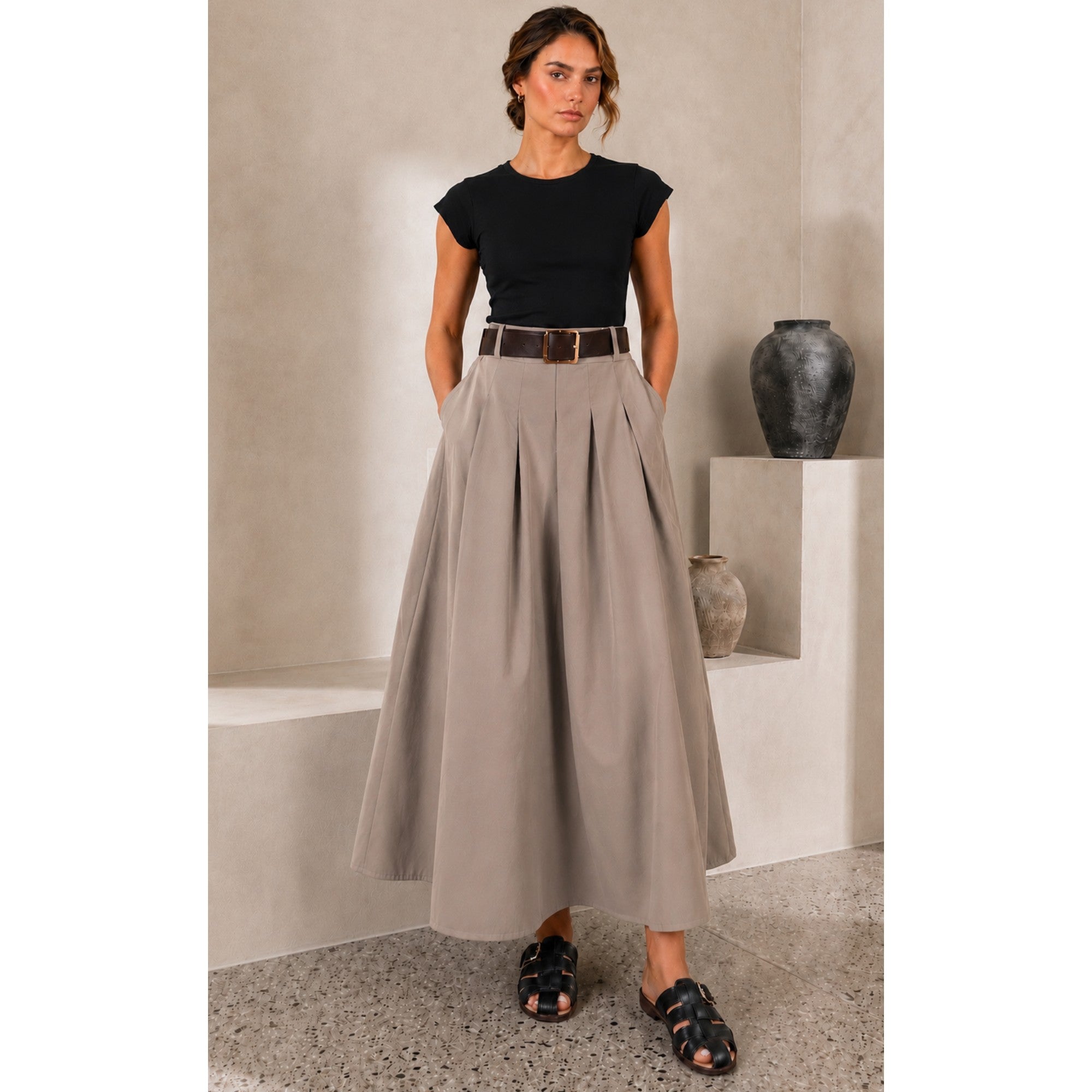 Jupe Longue avec Ceinture