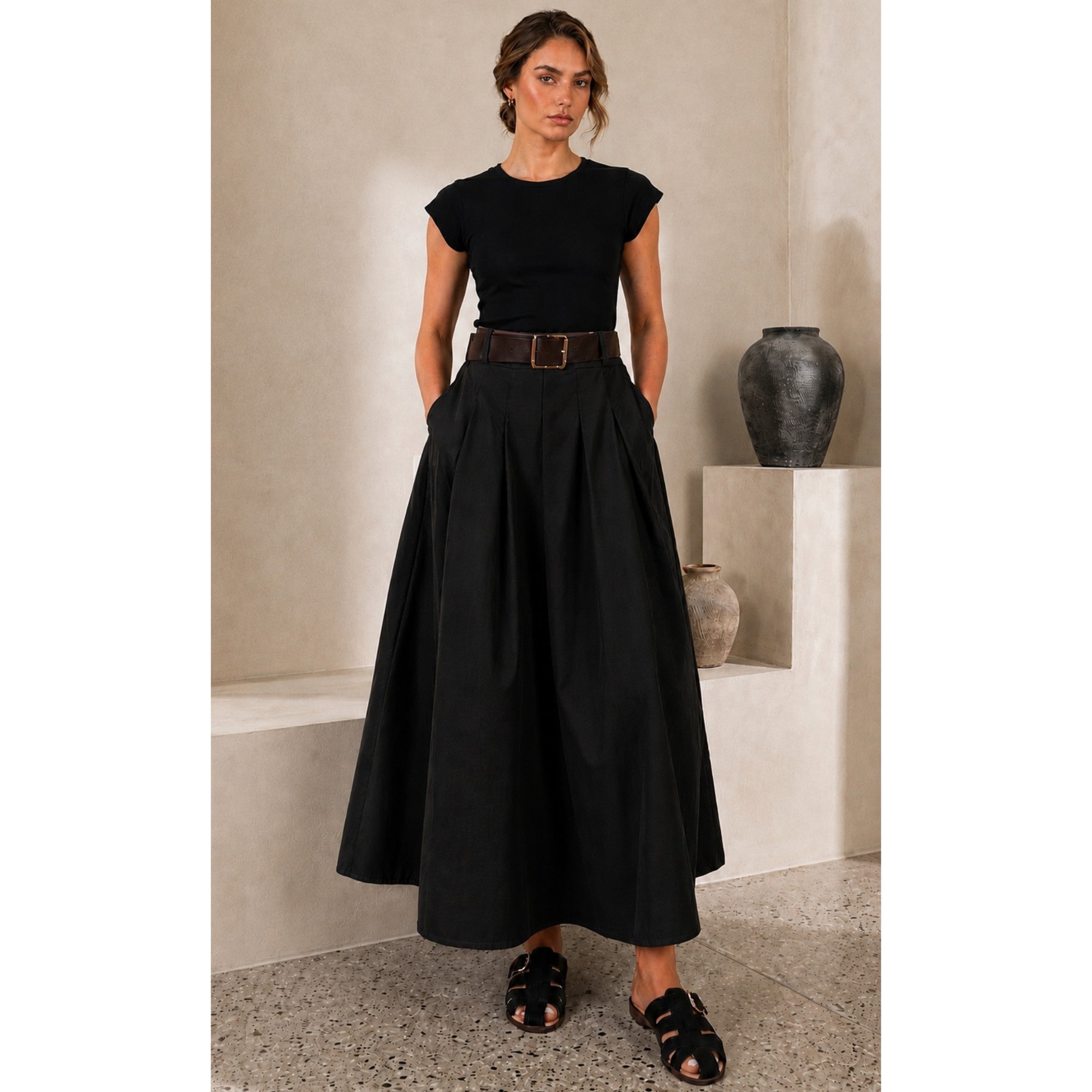 Jupe Longue avec Ceinture