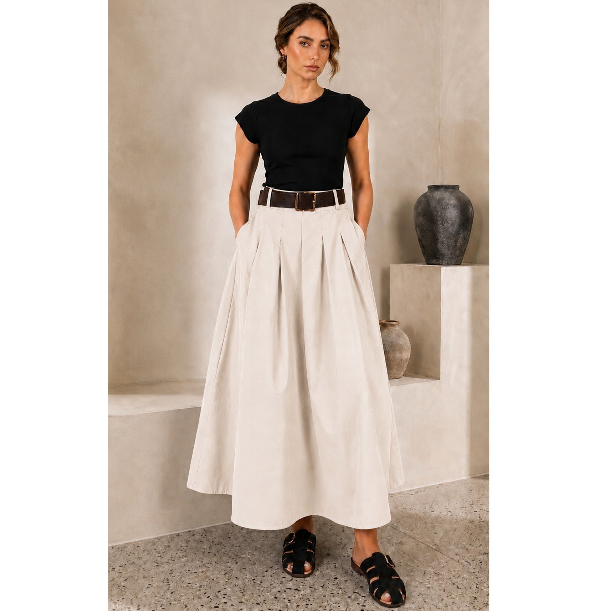 Jupe Longue avec Ceinture