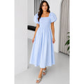 Robe manches bouffantes