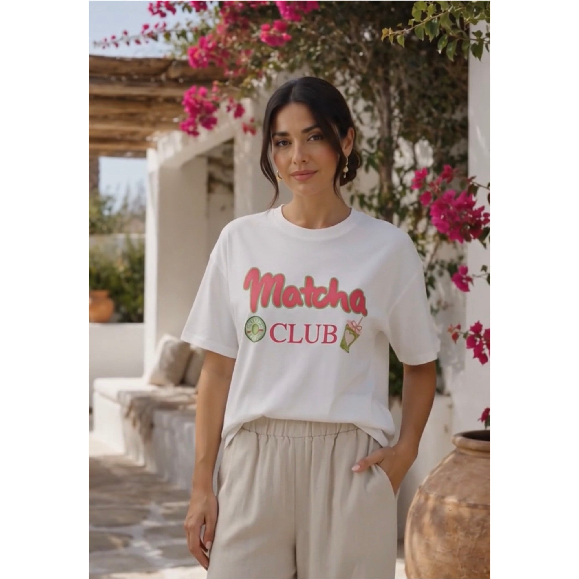 Tee shirt matcha