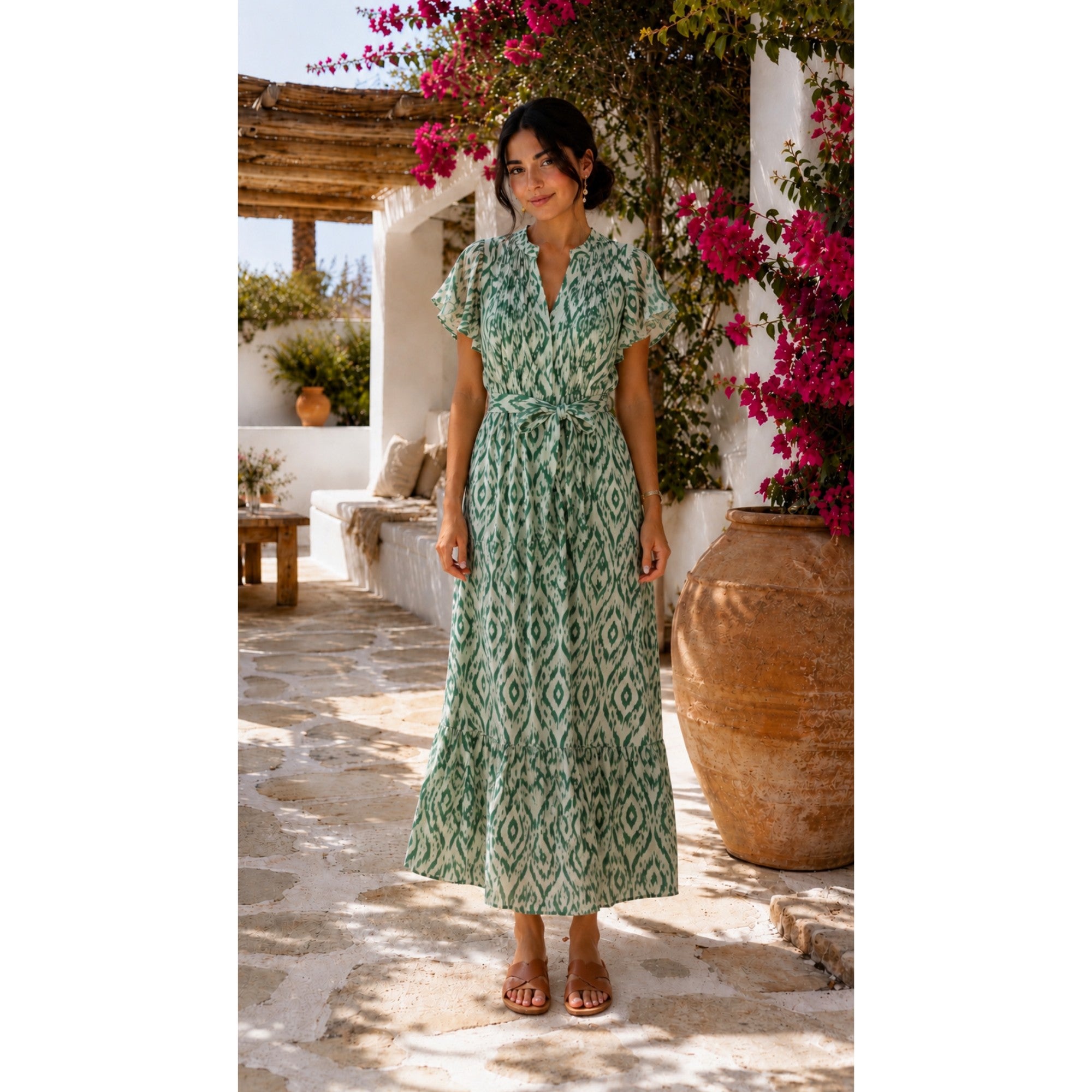 Robe longue imprimée