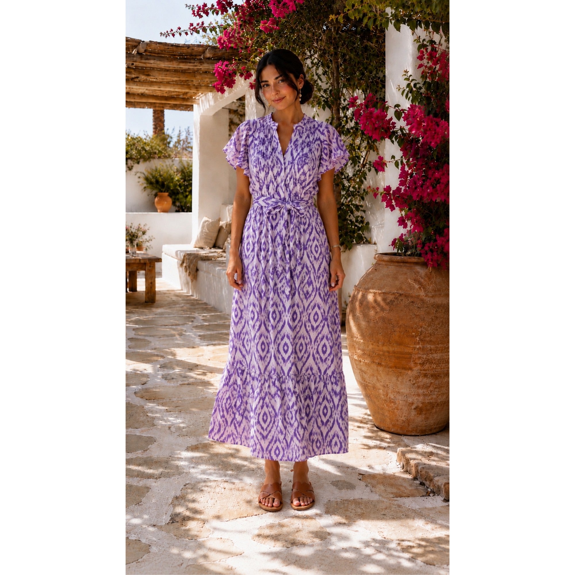Robe longue imprimée