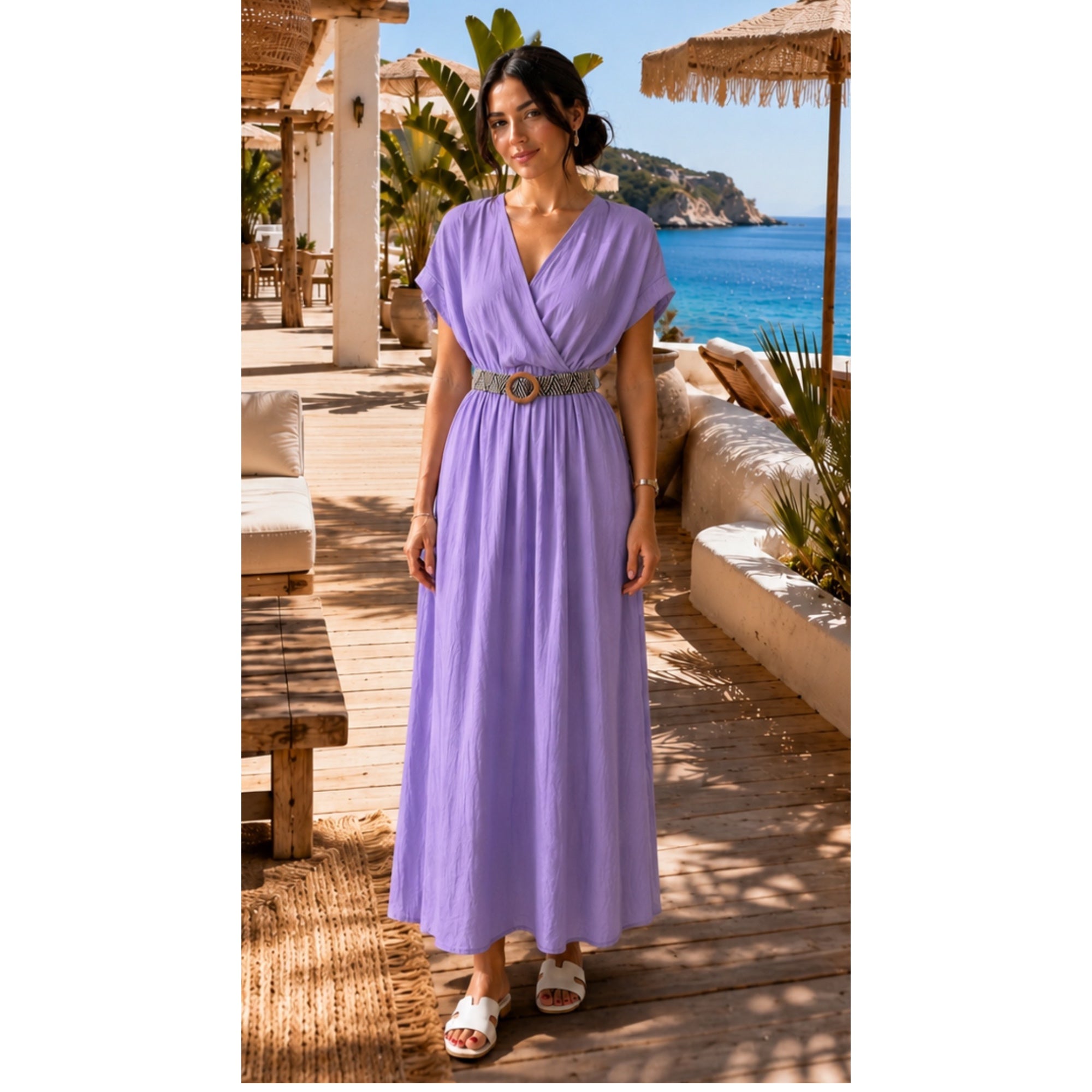 Robe longue & ceinture tressée