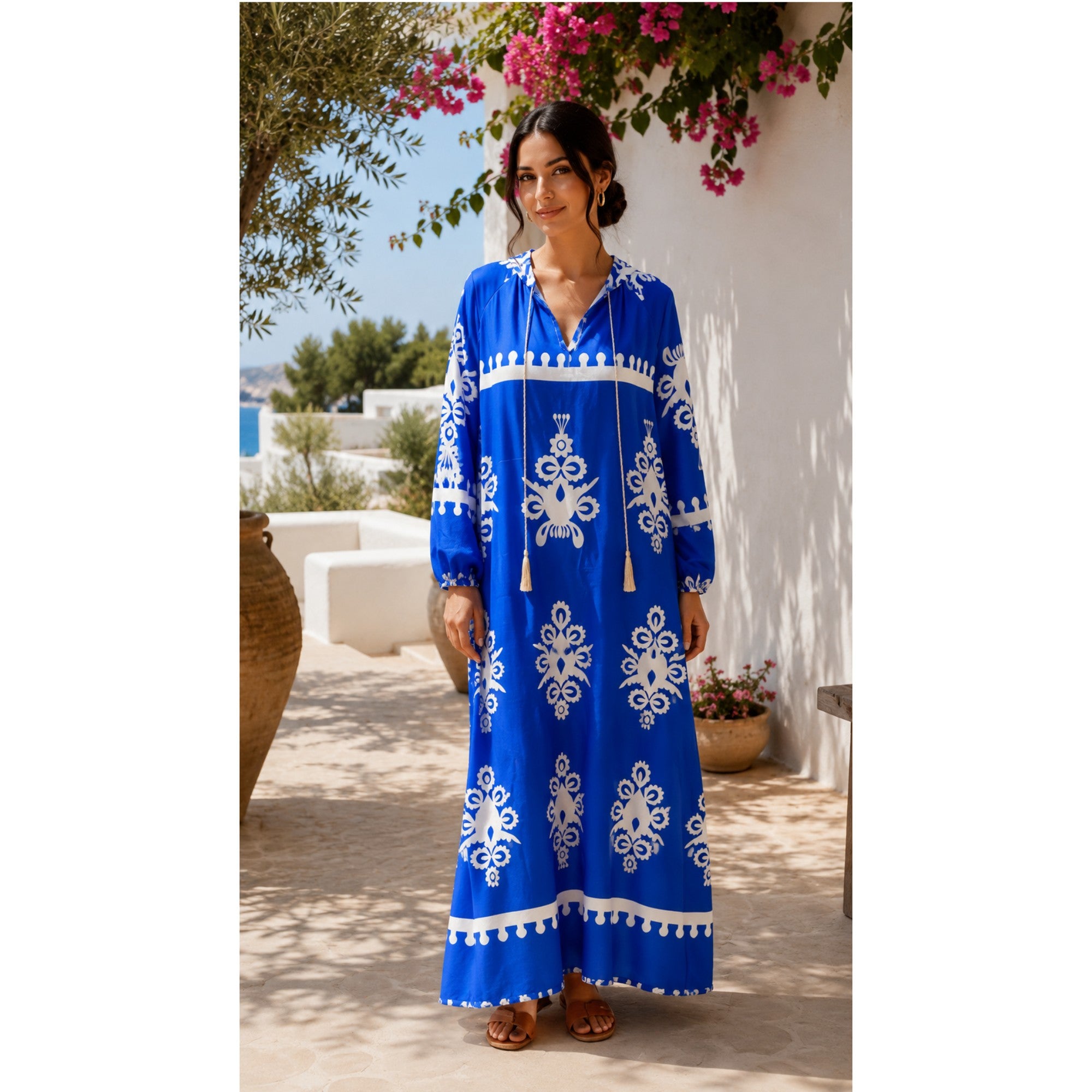 Robe longue imprimée