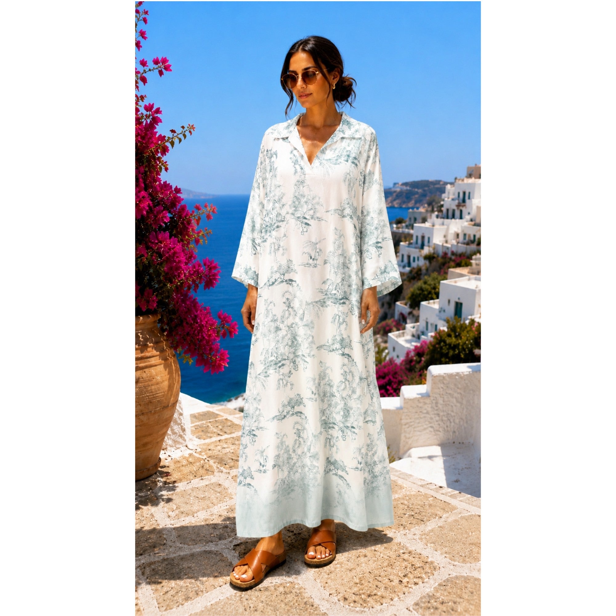 Robe longue imprimée