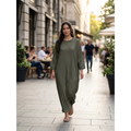 Robe longue texturée