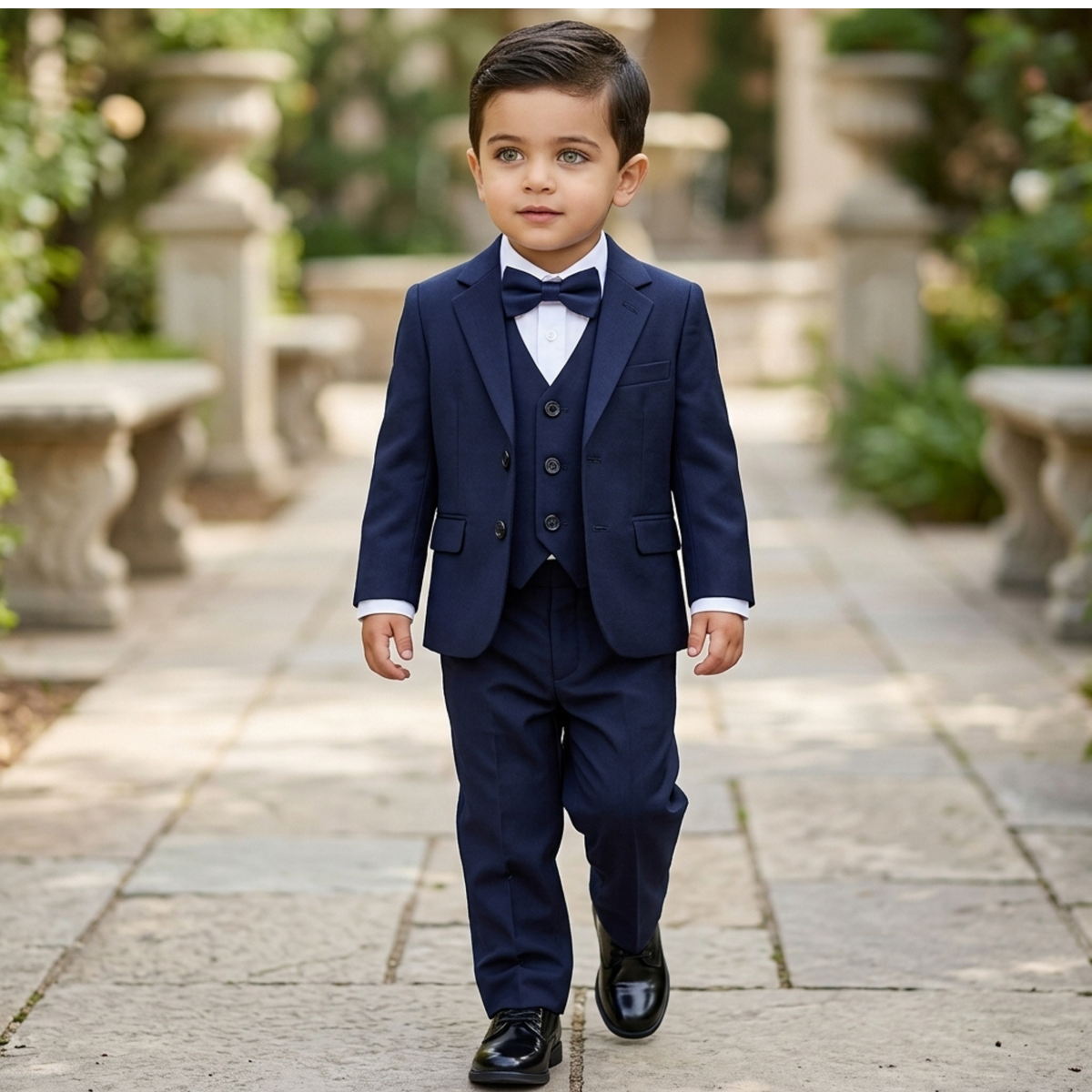Costume garçon 5 pièces bleu marine – 1 à 14 ans