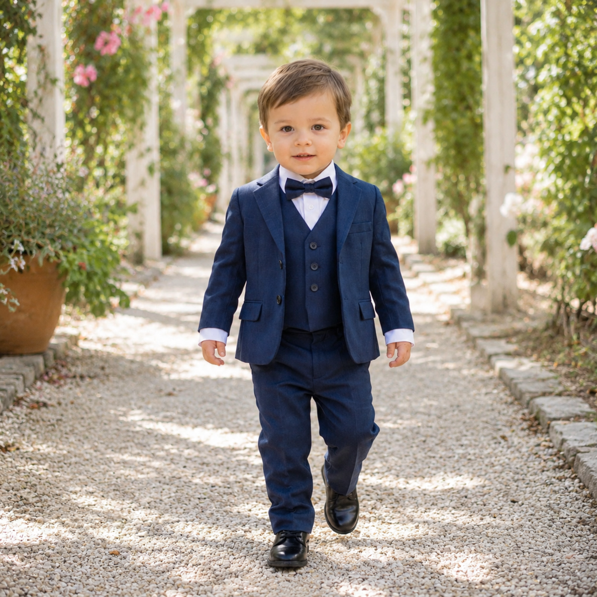 Costume garçon 5 pièces bleu – 1 à 14 ans