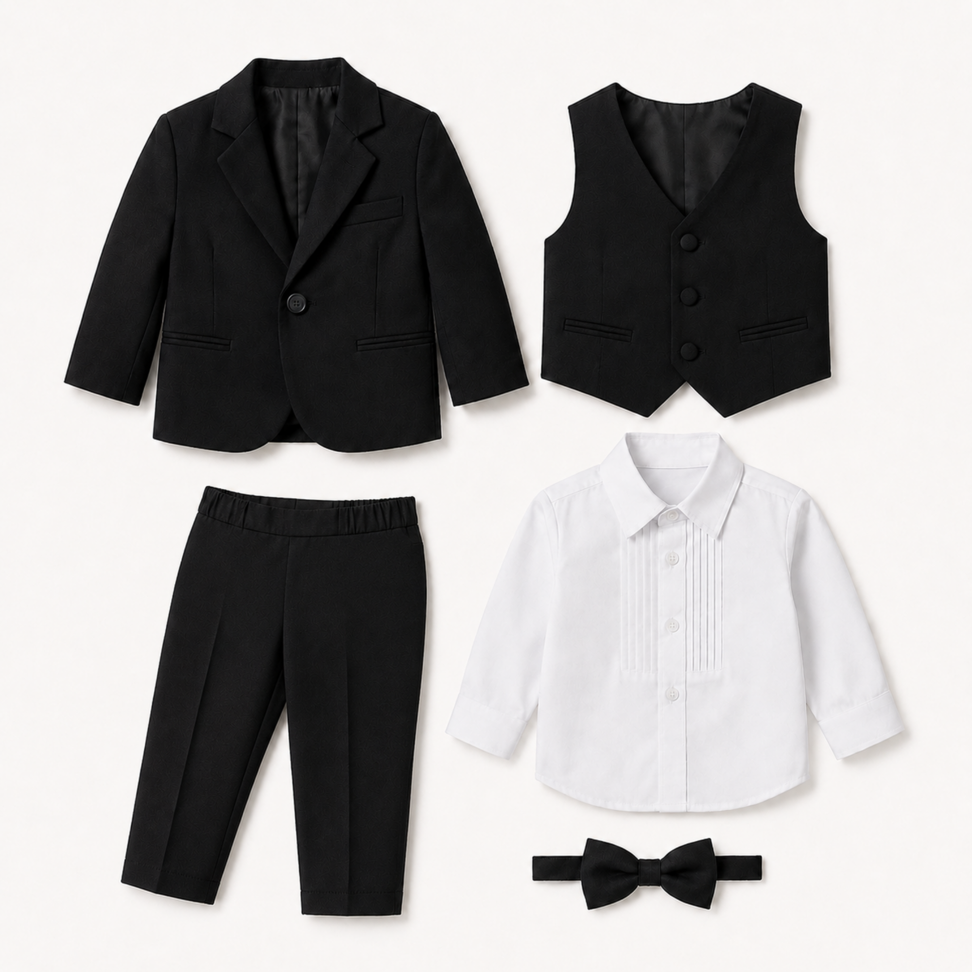 Costume garçon 5 pièces bébé noir 3 mois au 24 mois