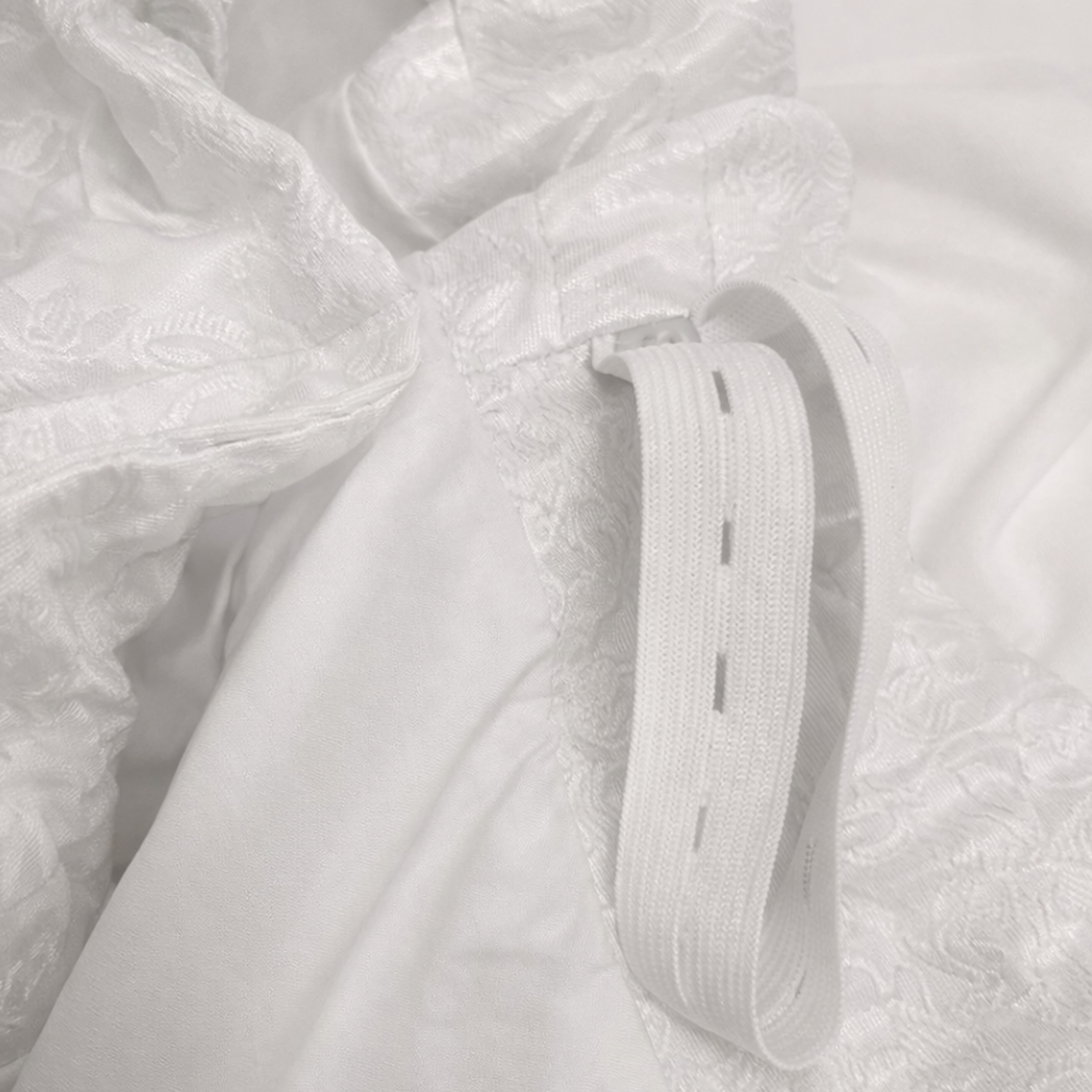 Ensemble jupe brocart blanc 3 pièces