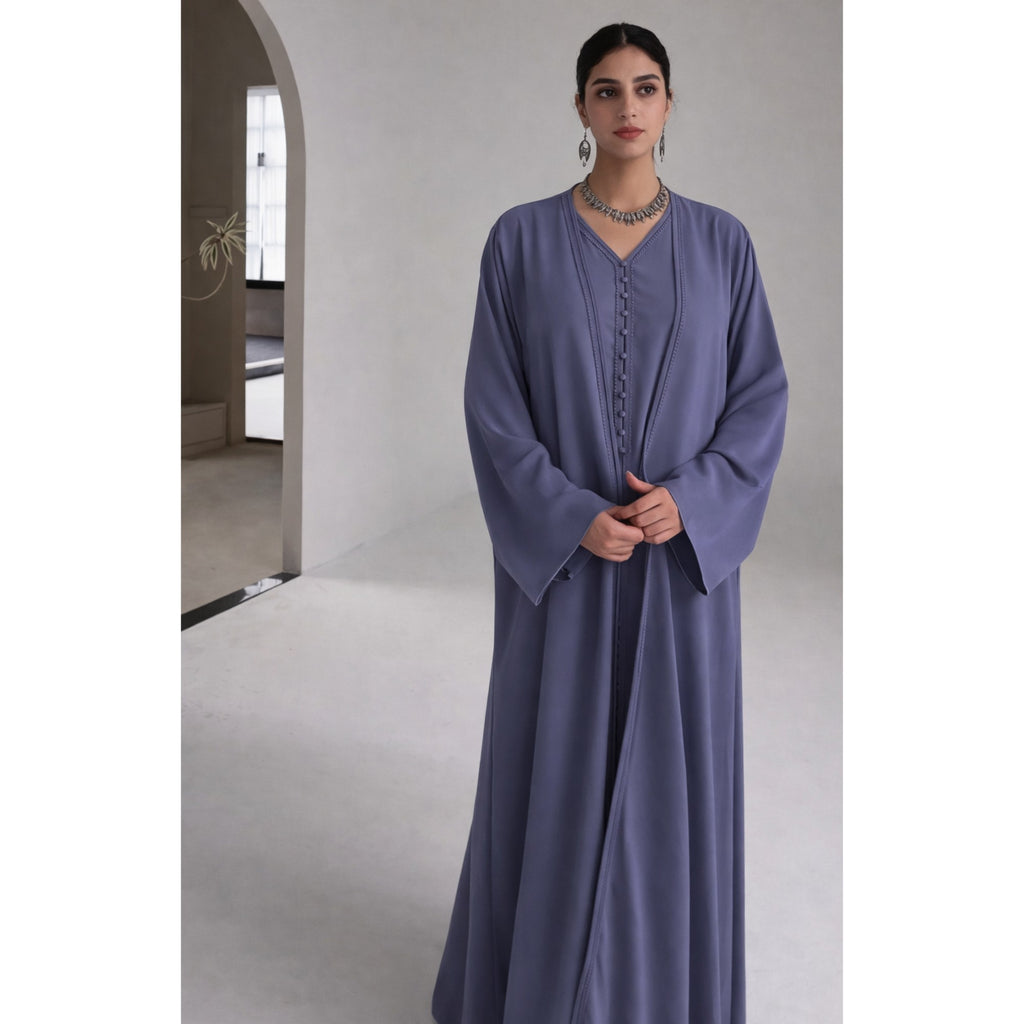 Ensemble kimono bicolore 2 pièces lilas