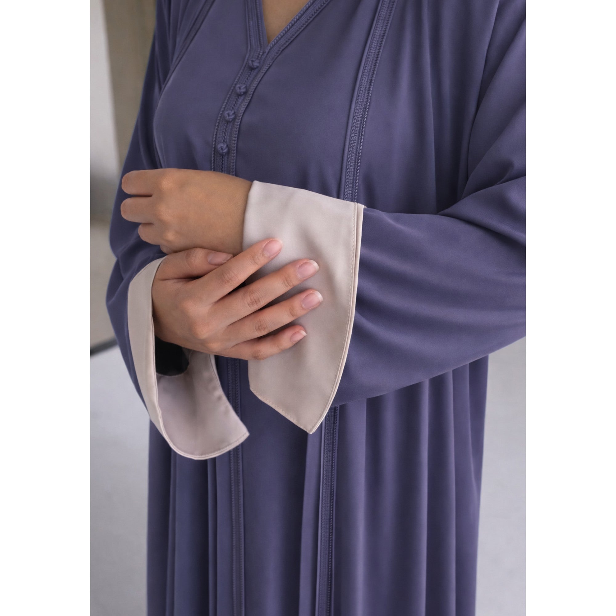 Ensemble kimono bicolore 2 pièces lilas