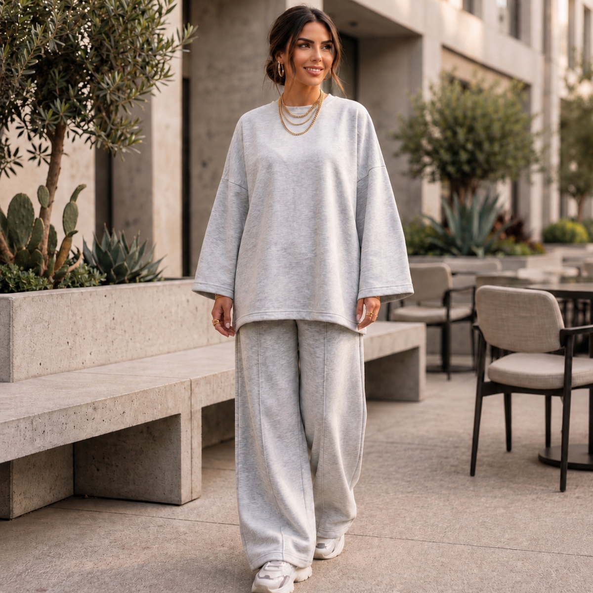 Ensemble oversize manches longues stylé