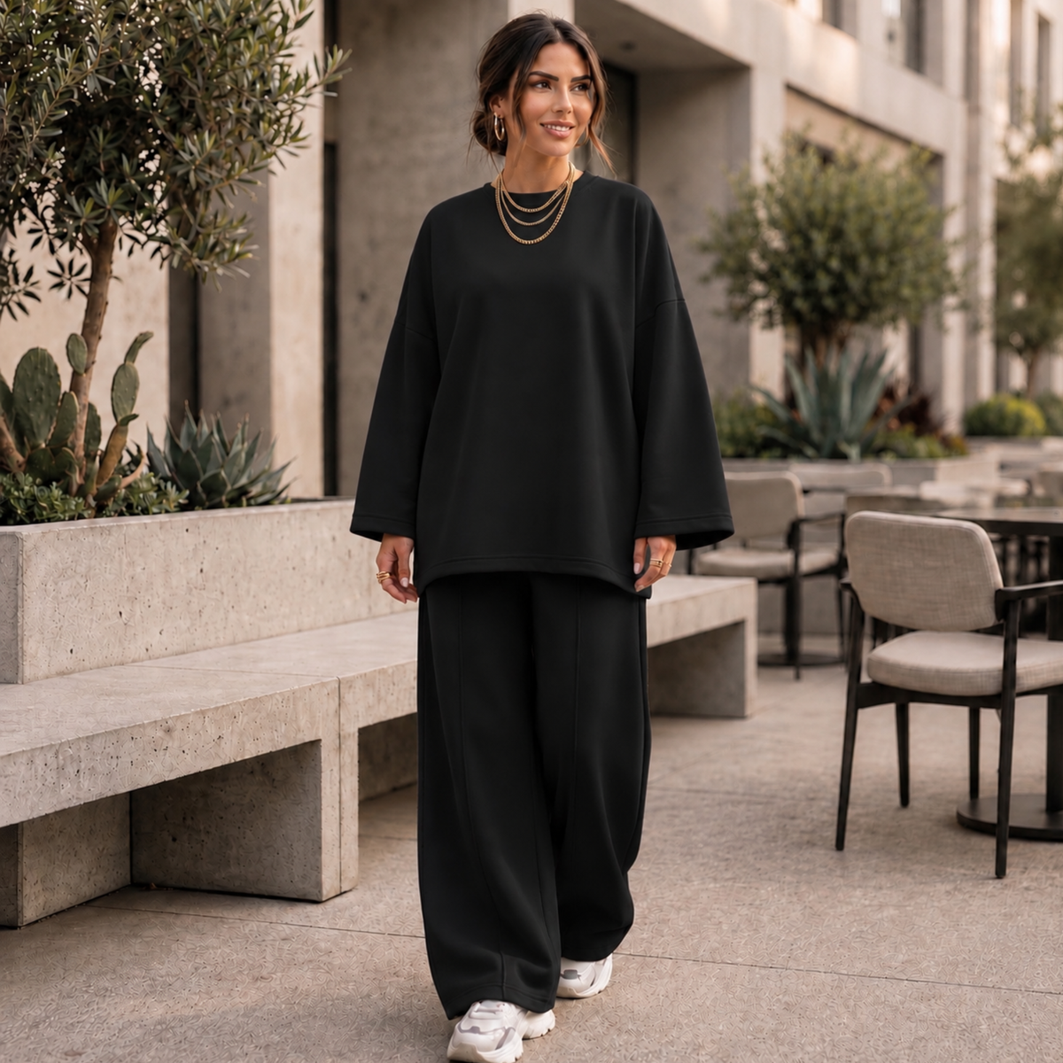 Ensemble oversize manches longues stylé