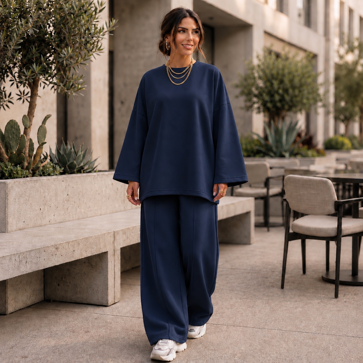 Ensemble oversize manches longues stylé