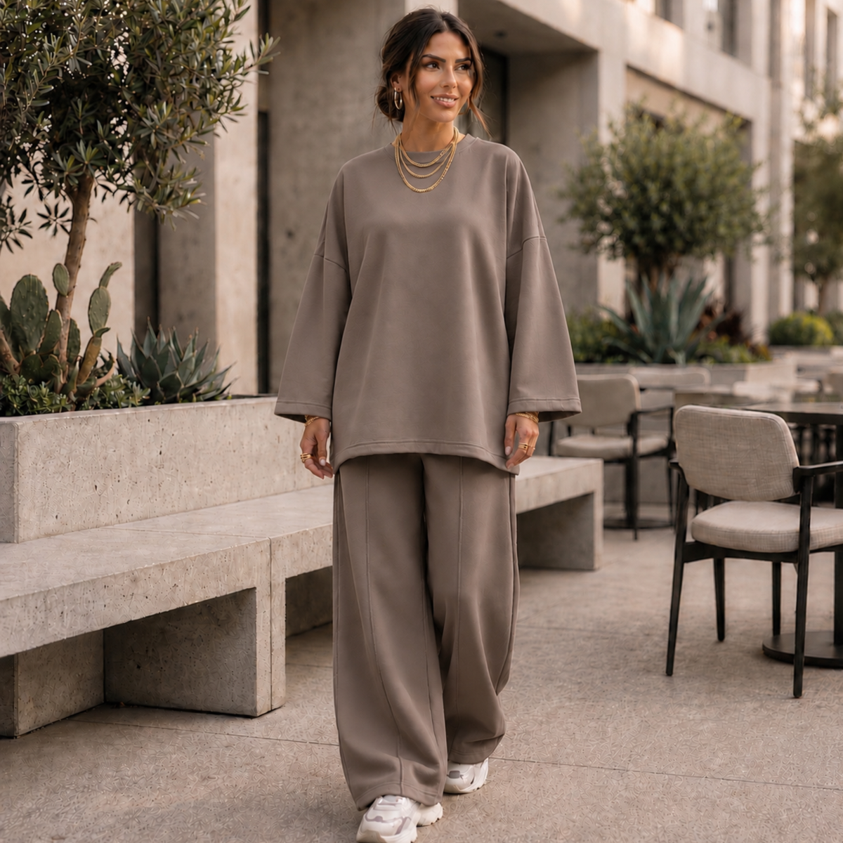 Ensemble oversize manches longues stylé
