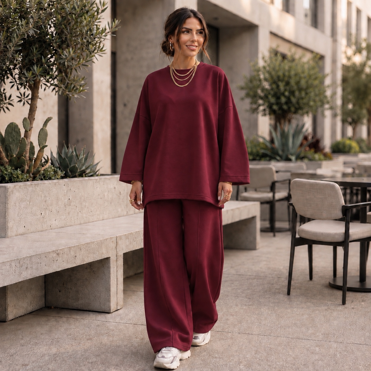 Ensemble oversize manches longues stylé