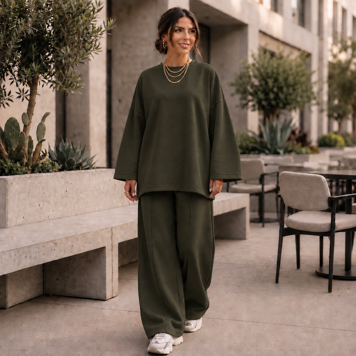 Ensemble oversize manches longues stylé
