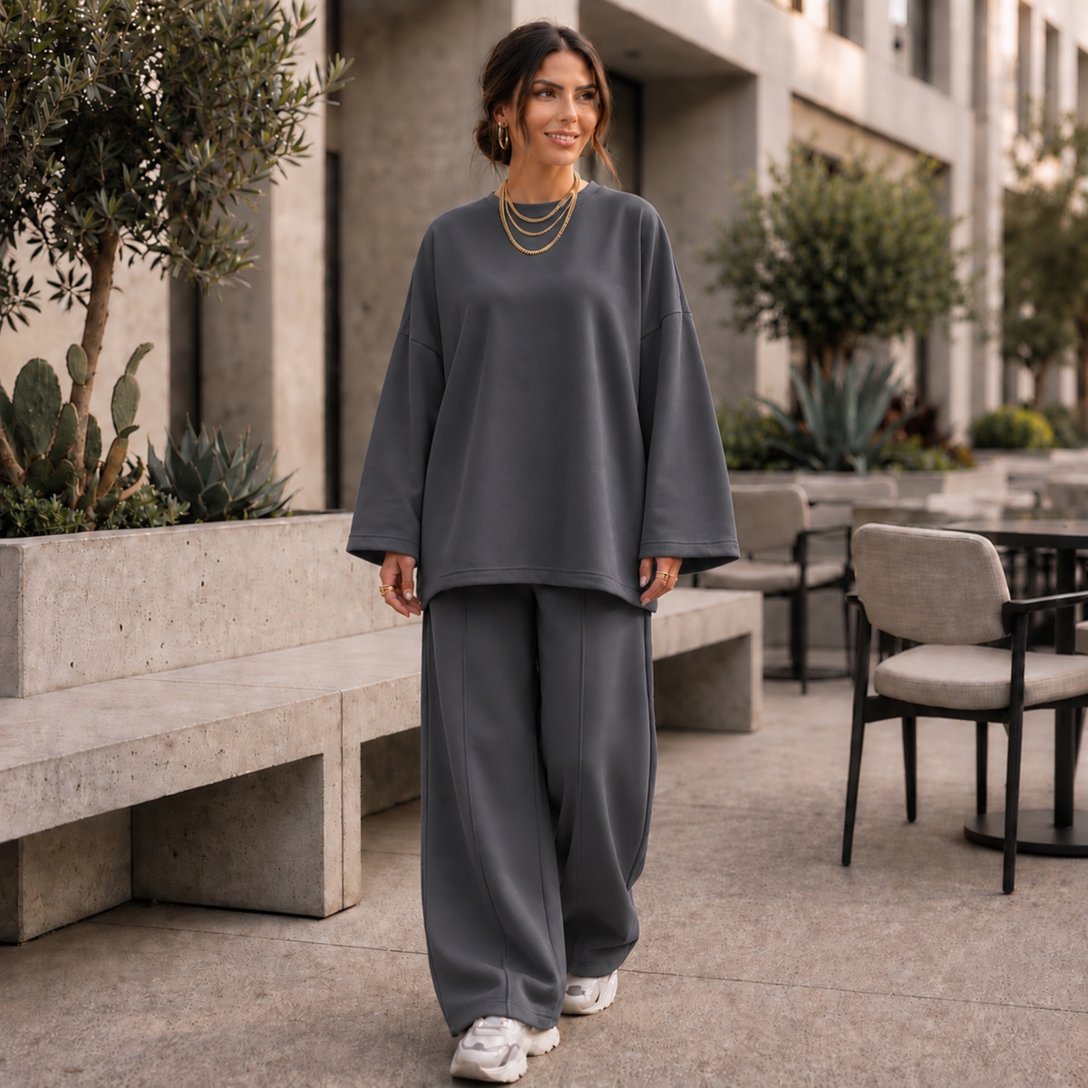 Ensemble oversize manches longues stylé
