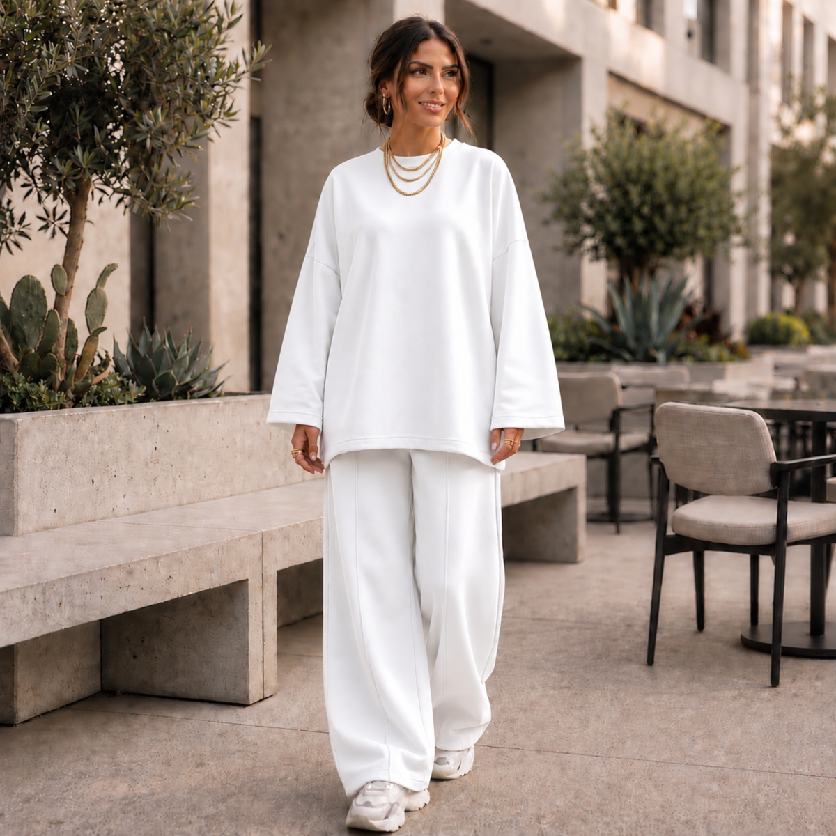 Ensemble oversize manches longues stylé
