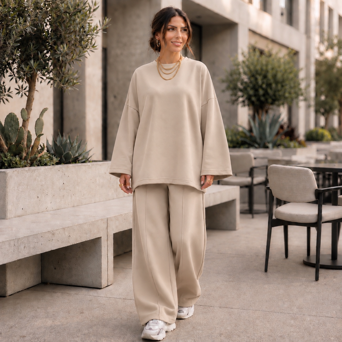 Ensemble oversize manches longues stylé