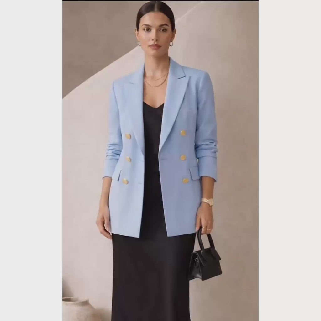 Veste blazer bleu clair