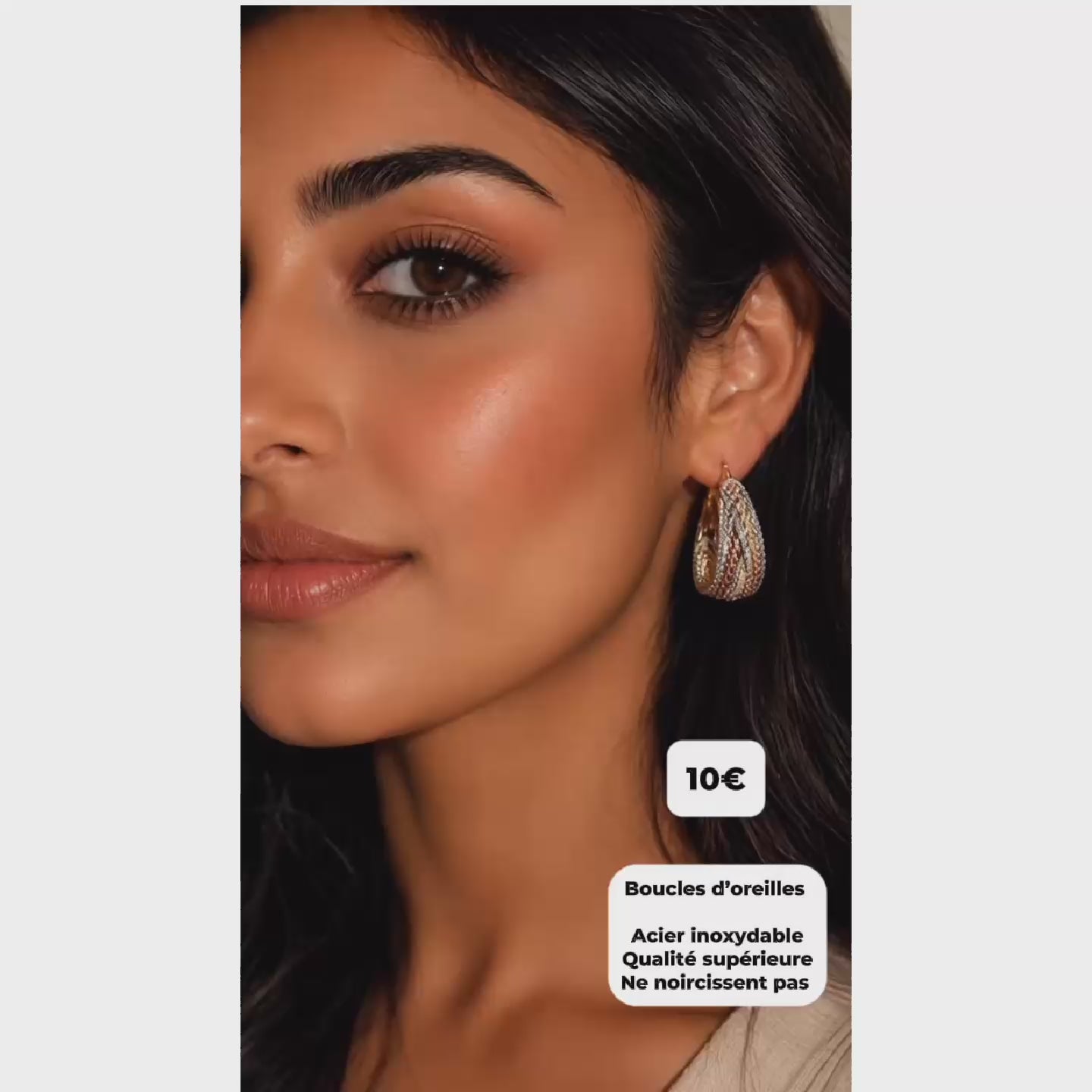 Boucles d’oreilles bicolores